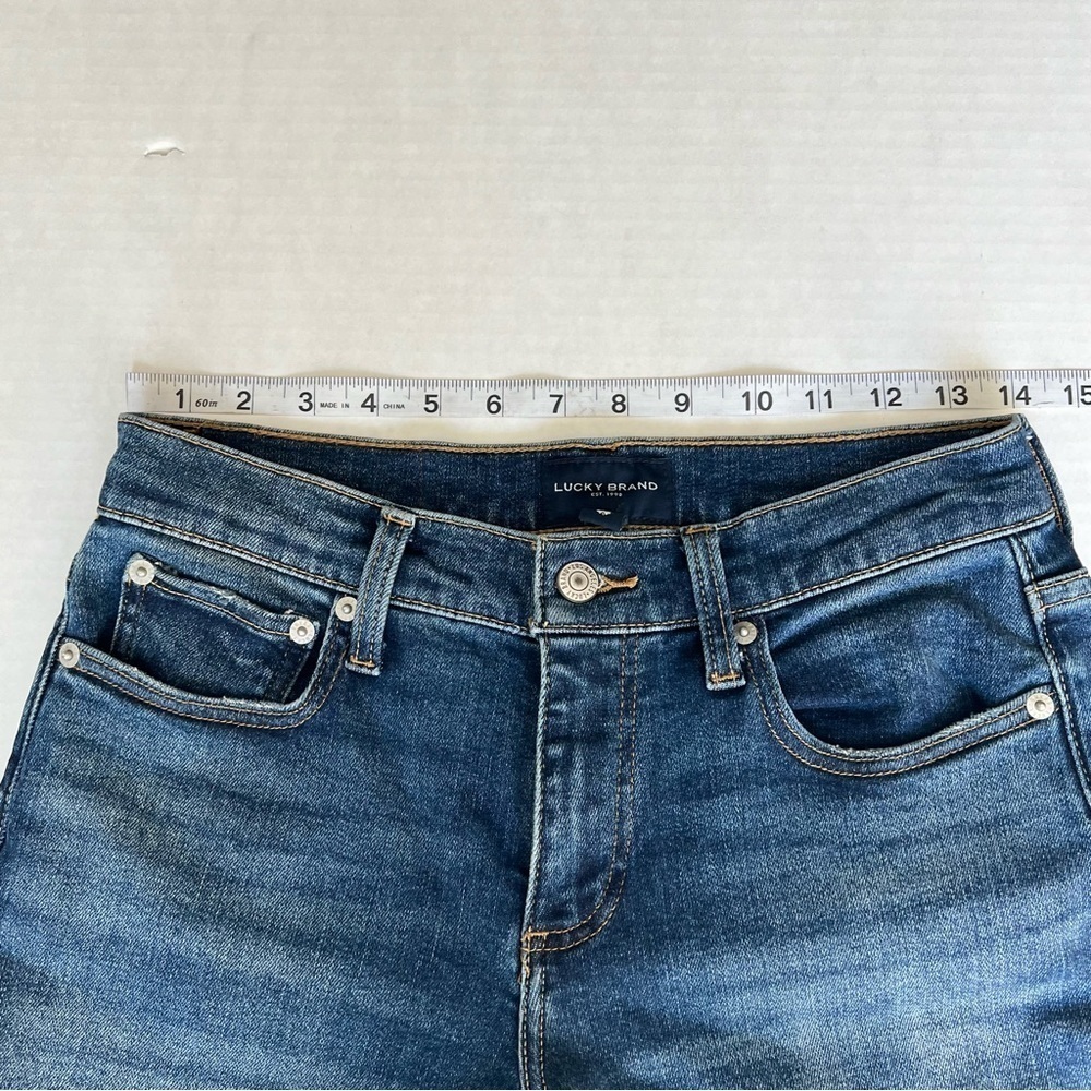 Lucky Brand Easy Rider Jean mid rise straight fit boot cut dark wash size 2 26 - Picture 14 of 16